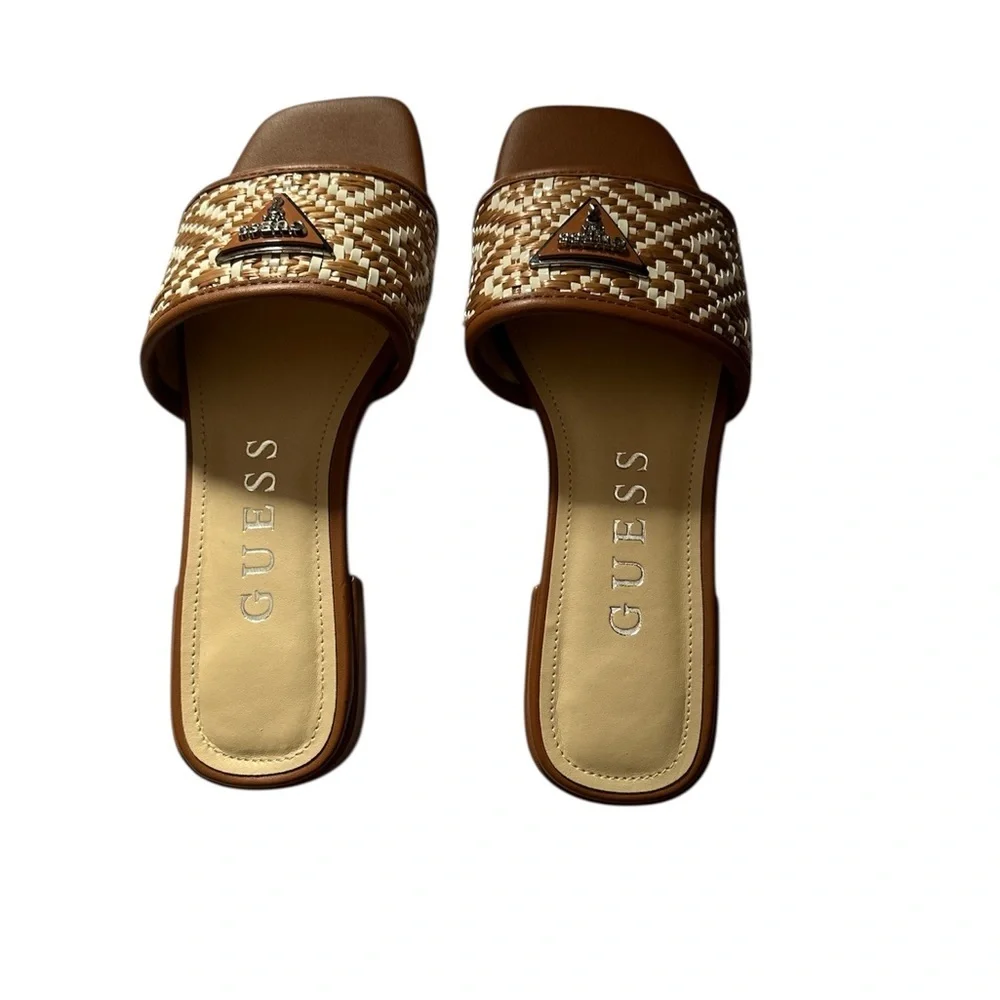 Guess Brown Tamsen Slide Sandal Women's Size 7